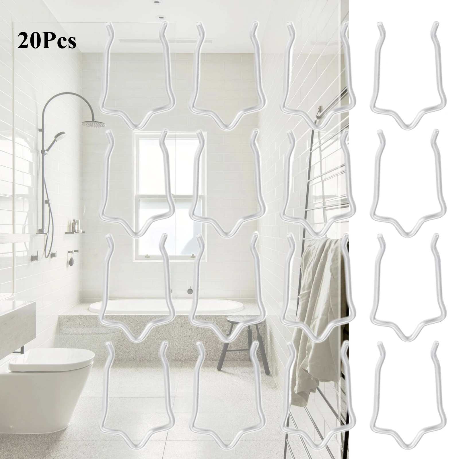 

20Pcs Stainless Steel Home Shower Retaining Fixing Clips for 96914/82604/1222 Mixer Cartridges Moen Posi T-EMP Handle Tub/Shower