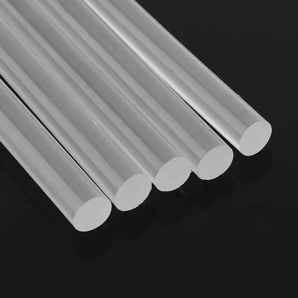 5Pcs Hot Melt Adhesive Glue Gun Transparent Hot Glue Sticks Silicone Rod for 7mm Gun DIY Tools Kitchen Cabinet Storage