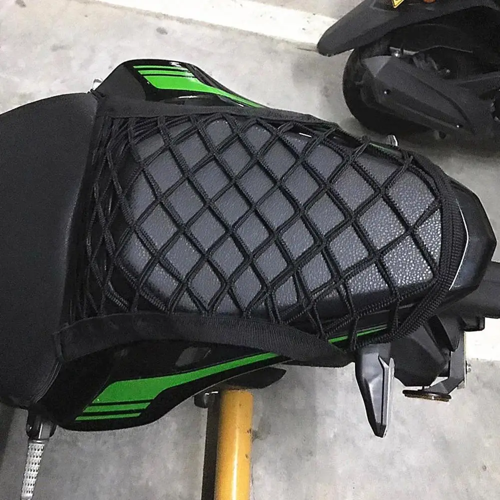 Motorcycle Cargo Net High Elastic Double Layer Motorcycle Net for Helmet Storage 10\