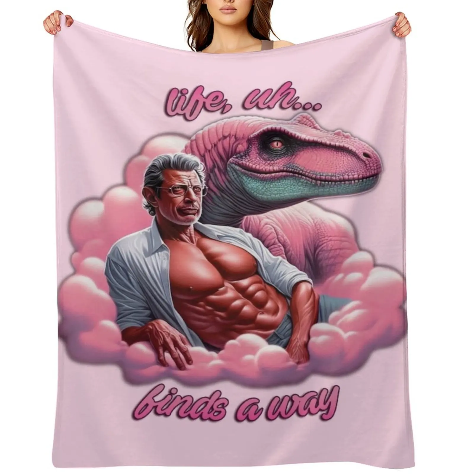 

Life, uh... Finds a Way Pink Ian Malcolm Throw Blanket Sofa Throw Luxury St Giant Sofa Furry Blankets