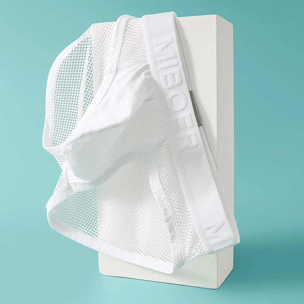 

Мужское сексуальное прозрачное нижнее белье, сетчатое нижнее белье с выпуклым мешочком, ультратонкие мягкие трусики для сна, дышащие трусы, полые трусы