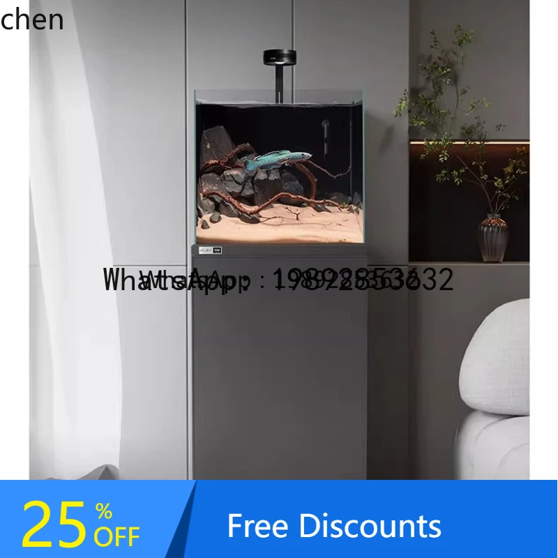 

x1 aluminum alloy small bottom filter ultra-white glass fish tank coral stream ecological tank home accessories