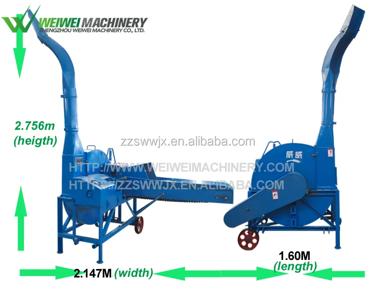 China Weiwei Machinery Large Size 9ZP Grass Chopper Machine Brand New Condition