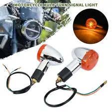 Pair Motorcycle Turn Signal Lights Amber Retro for Kawasaki VULCAN VN 800 900 1500 1700 2000 AT