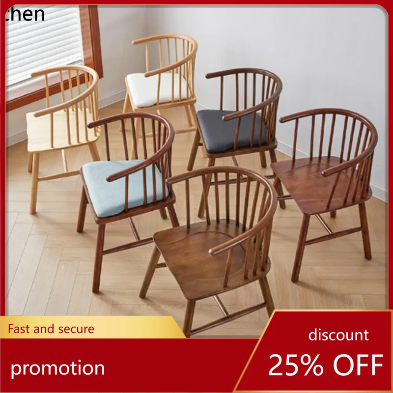 

CZ solid wood backrest chair, beech wood dining table and chairs, home coffee shop princess chair
