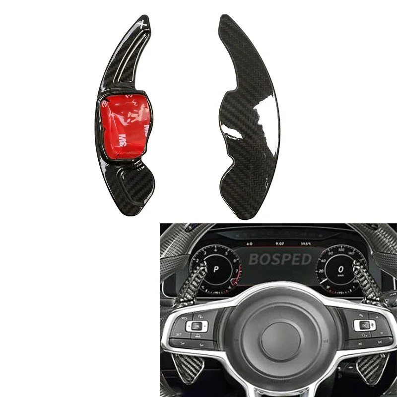 

Carbon Fiber Steering Wheel Paddle Auto Shift Cover For VW Golf 5 6 MK5 MK6 Jetta Passat B6 B7 CC Polo Tiguan Touareg Scirocco