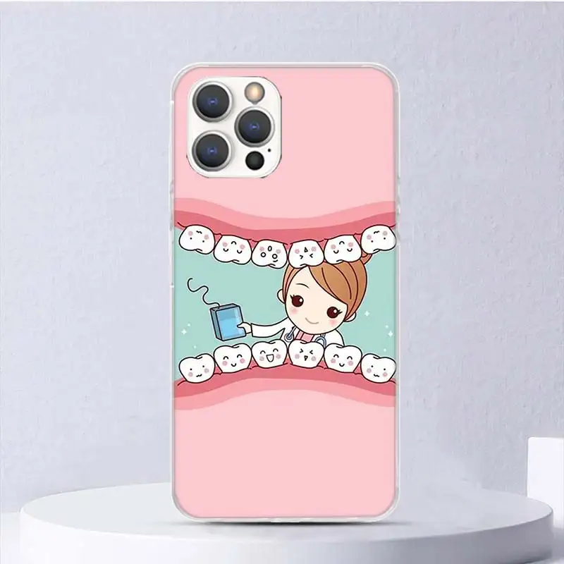 Wisdom Teeth Dentist Tooth Soft Case For iPhone 16 15 Plus 11 12 13 Mini 14 Pro Max Apple Phone Cover X XS XR SE 7 8 SE Coque 11