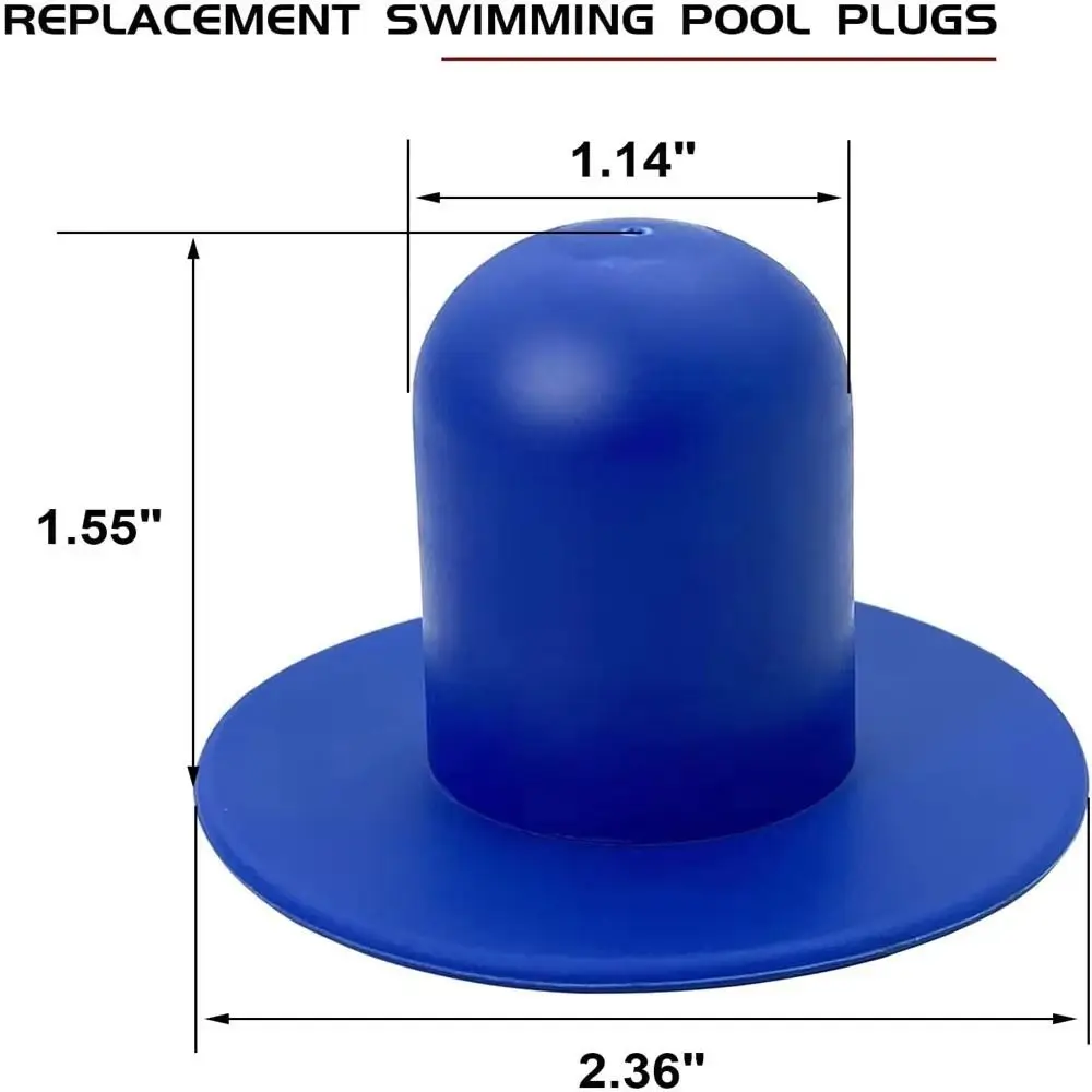 1/4Pcs Plastic Strainer Hole Plug Filter Pump Replacement Parts Water Stopper Black Blue Pool Wall Drain Plug