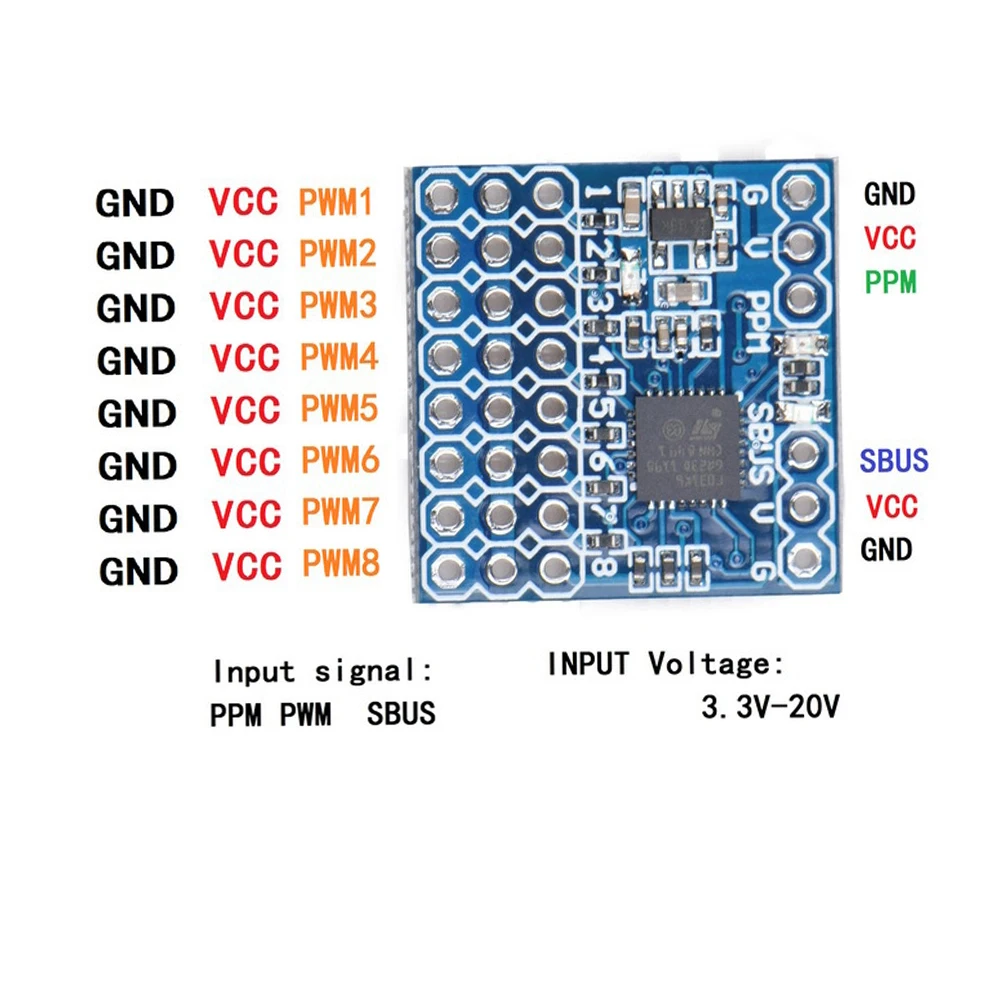 RC航空機用信号変換モジュール,8ch,pwm,ppm,sbusコンバーター,ドローン部品