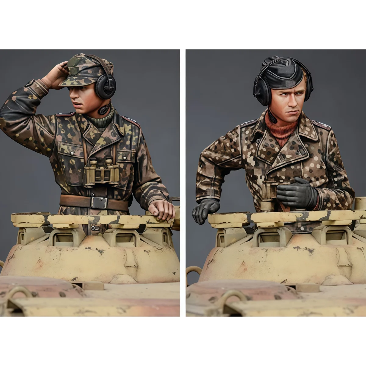 Resin model kit - WWII Commander (2-person full figure) - Unassembled and unpainted GK