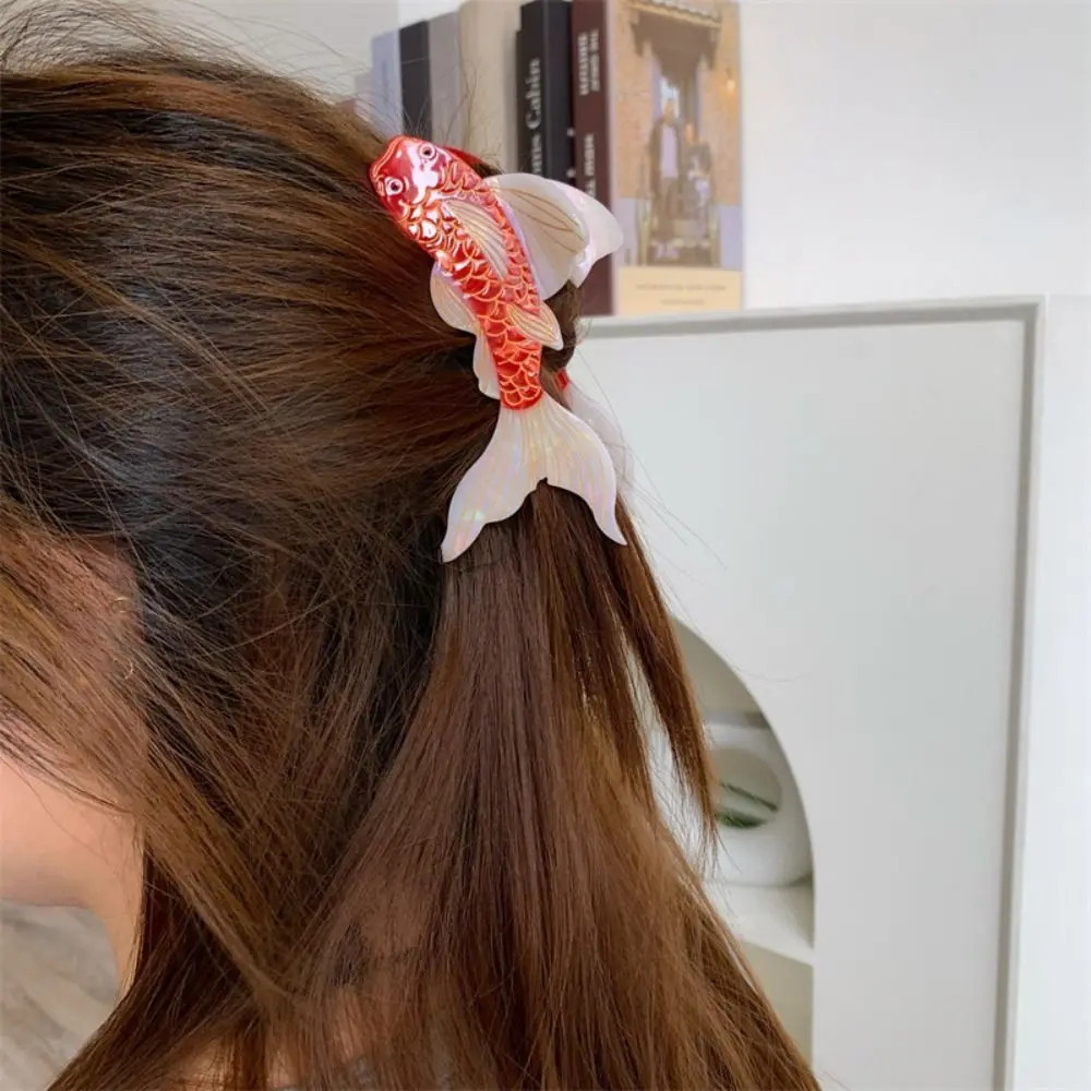 

Hairpin Ocean Koi Hair Clip Large Shark Clip Acetic Acid Hair Claw Korean Style Headwear Geometry Fish Grab Clip Female
