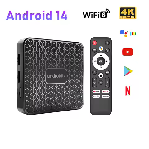 Mortal TV Box T1 Mini Android 14 TV Box RockChip RK3518 4K HDR10 Wifi6 BT5.X Media Player Android TV Set Top Box 2GB 16GB