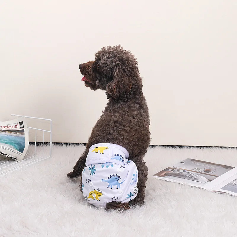 Washable Dog Physiological Pants Adjustable Female Dog Diaper Reusable Breathable Pet Nappy Leak Proof Puppy Shorts Underpants