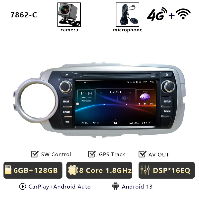 CHSTEK Android 13 Car Radio For Toyota Yaris Vitz XP130 2011-2020