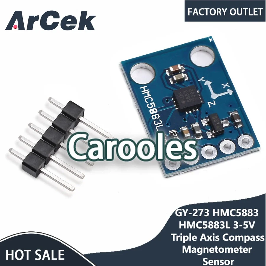 GY-273 HMC5883 HMC5883L 3-5V Triple Axis Compass Magnetometer Sensor Module for Arduino Three-Axis Magnetic Field Module DIY KIT