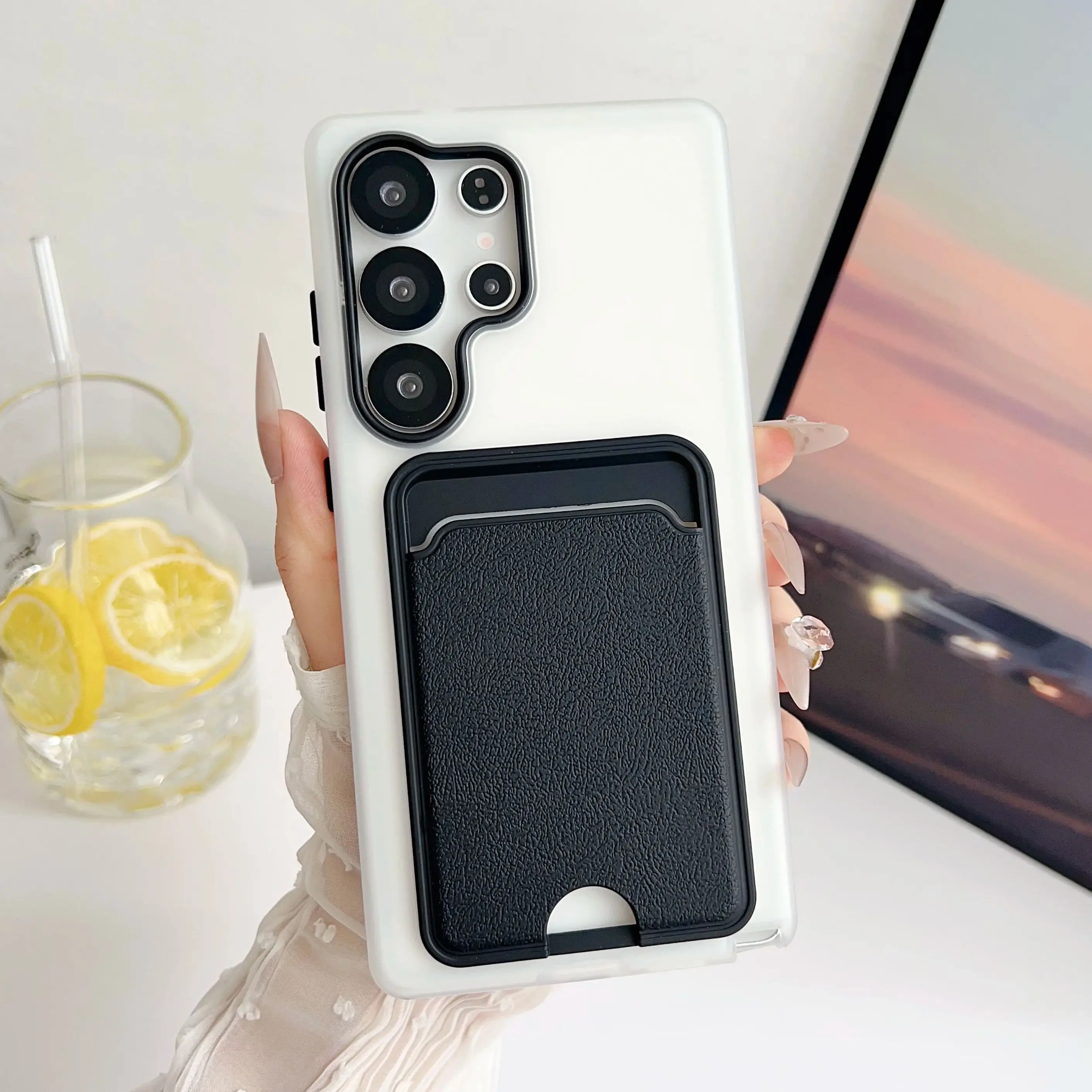 2IN1 الجلود نمط فتحة للبطاقات محفظة جراب هاتف لسامسونج غالاكسي S25 S24 S23 زائد الترا FE ماتي غطاء للحماية للصدمات #1