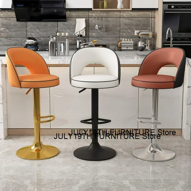 

Nordic High Bar Stool Kitchen Manicure Accent Home Bar Table Swivel Dining Chairs Luxury Taburete Alto Bar Furniture YX50BY