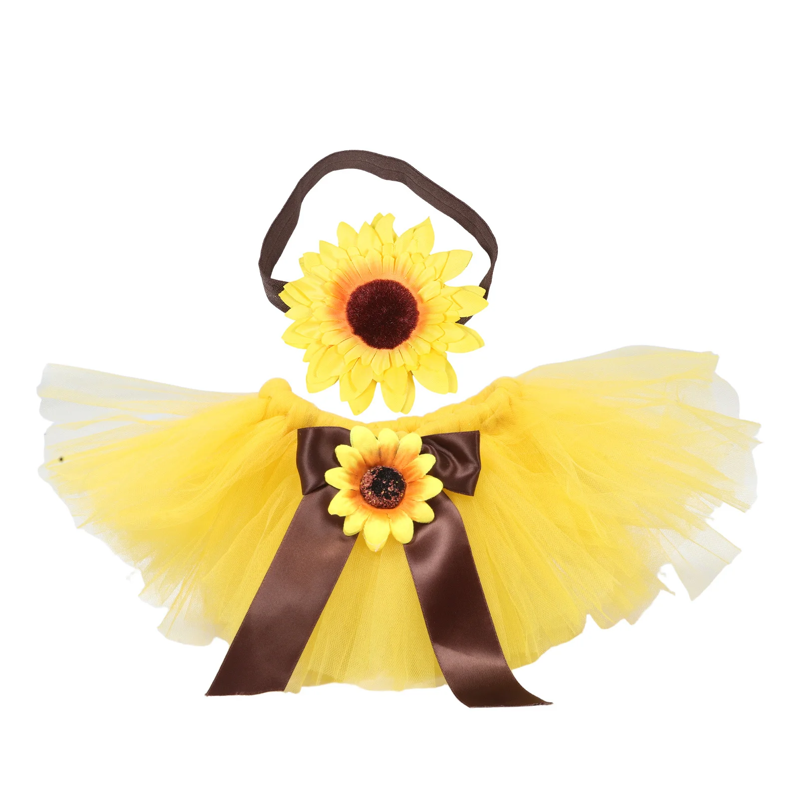 

1Set Infant Girl Newborn Photo Shoot Dress with Delicate Headpiece Soft Breathable Fabric for Parties Special Events