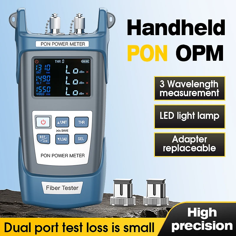 COMPTYCO AUA-350A/350U PON Optical Power Meter Fiber Tester 1310/1490/1550nm FTTX/ONT/OLT Optical Communication Testing Tool