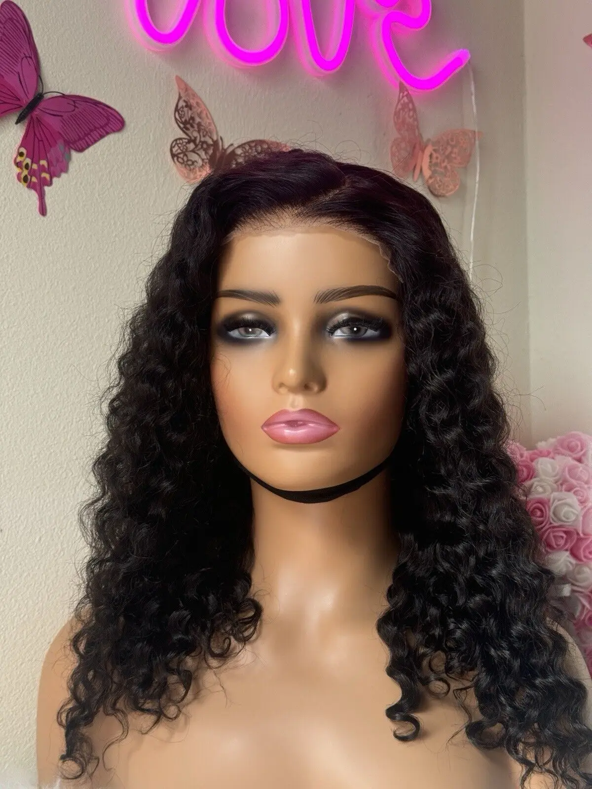 

Wigs Ready To Wear Glueless Pre Cut Lace Water Wave Curly Wig