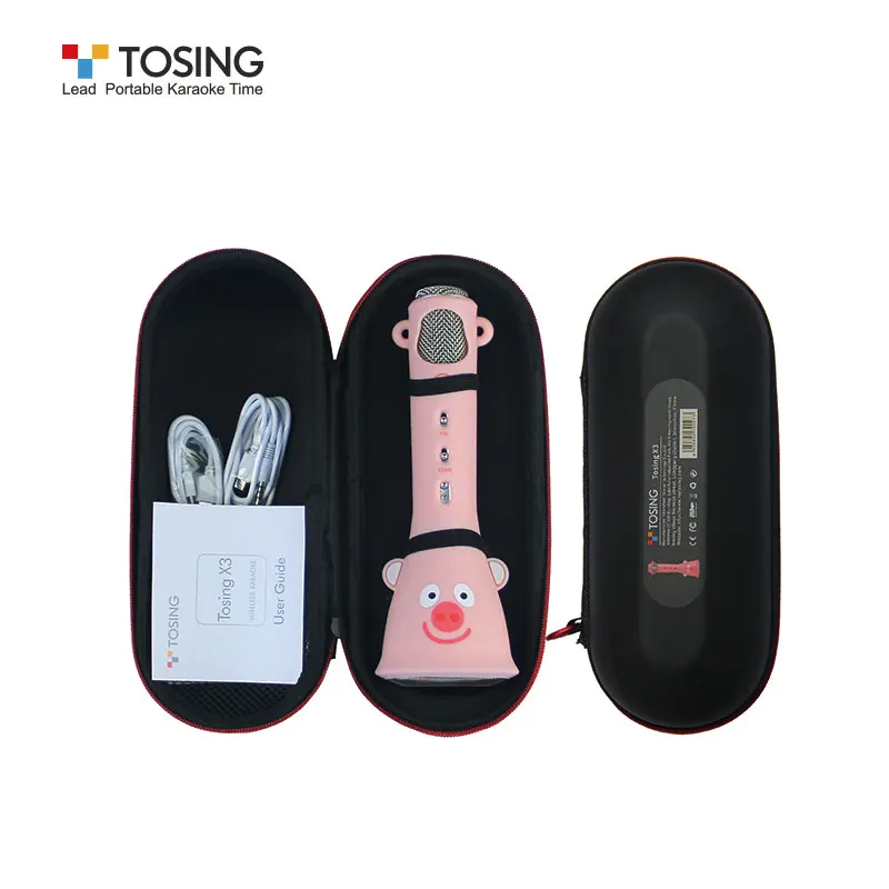 

2025TOSING X3 Kids Wireless Karaoke Microphone Blue Tooth Speaker Soft Cover Stylish Cute Early Learning Kids Girl Birthday Gift