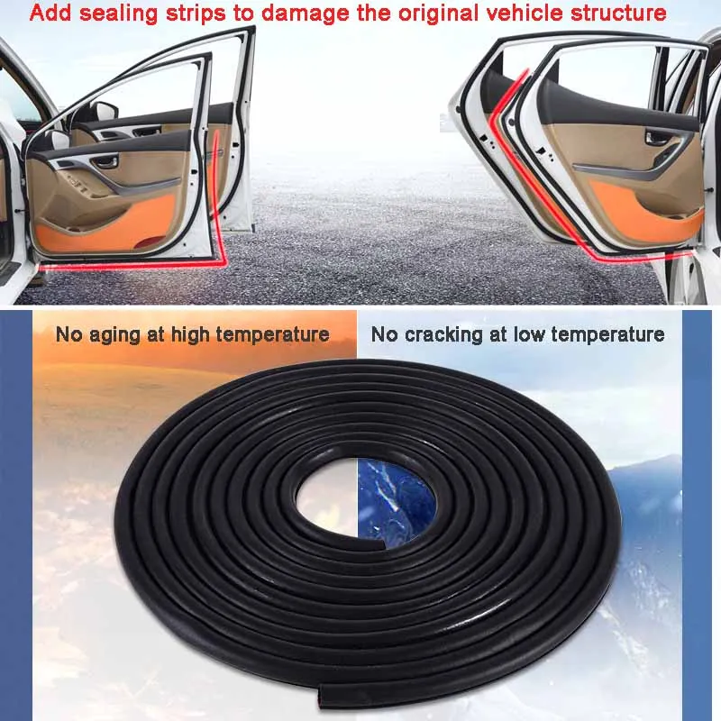 For MG 4 Electric 2023 Auto Door Hook Trunk Dashboard Sealing Strip Noise Sound Insulation Rubber A B Pillar Strips Accessories