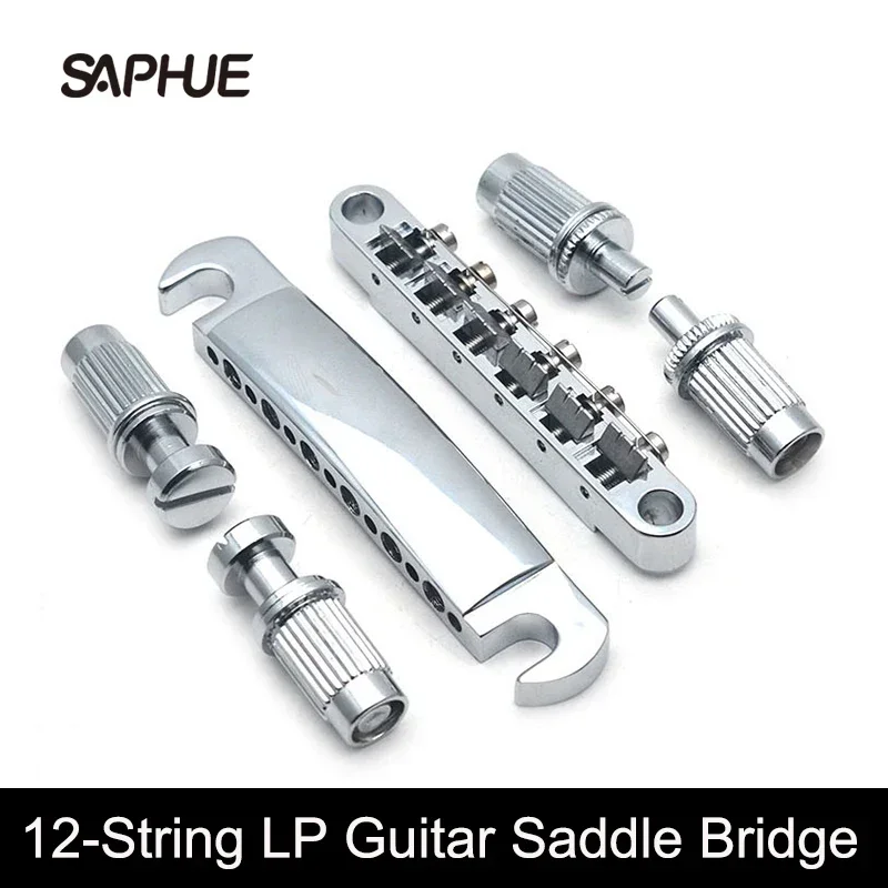 

Electric Guitar Chrome Bridge Set, 12-String Saddle, Tune-O-Matic, LP Electric Guitar