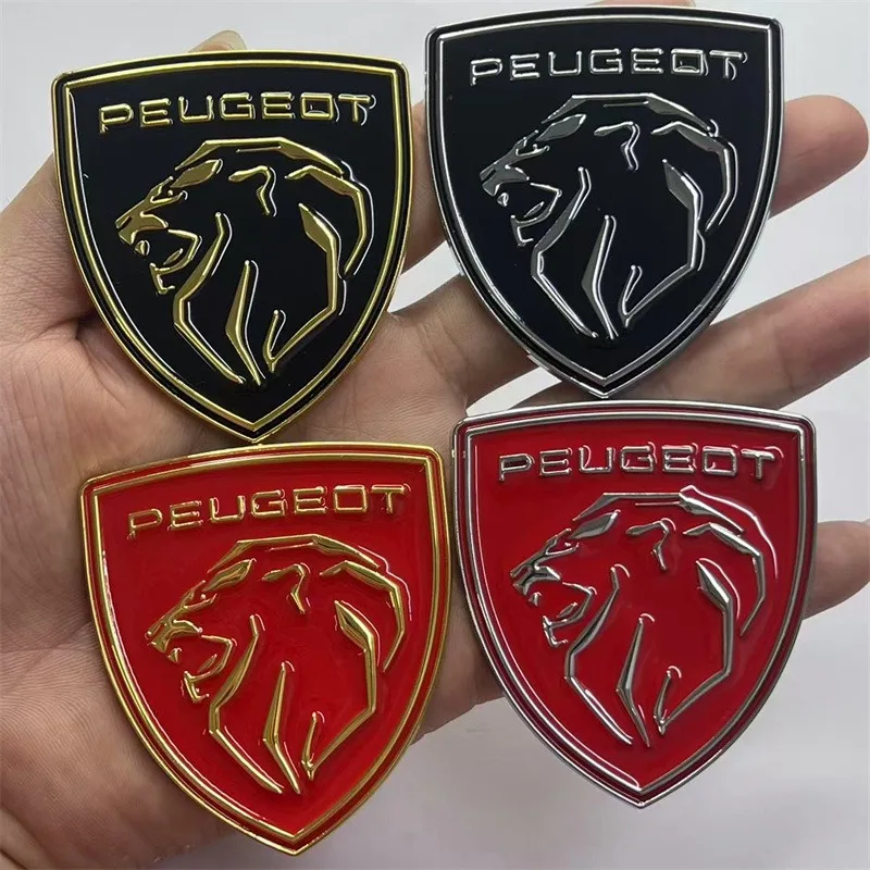 Для Peugeot 408 4008 308 3008 Rifter 5008 508 2008 208 Rcz 407 108 306 Металлические наклейки Спортивные автомобильные наклейки Стереоскопические наклейки