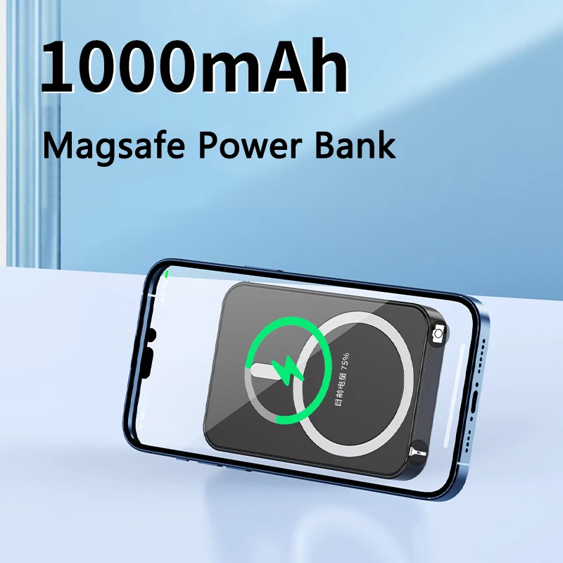 Magnetic Wireless Charging Power Bank 10000mAh Magsafe Battery for iPhone 15 14 13 Samsung S22 Mini Powerbank Portable Charger