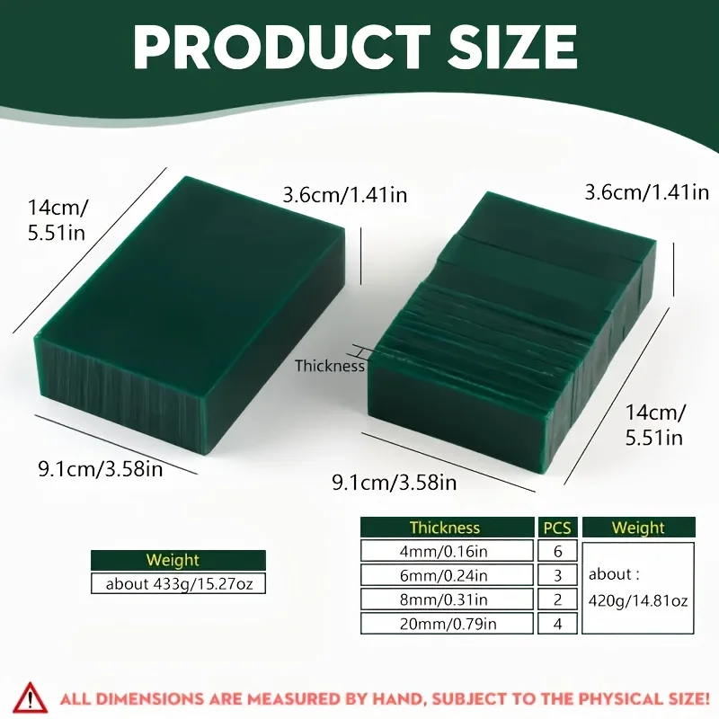 Professional Jewelry Wax Block for Carving & Engraving Precision Wax Brick for Injection Setting Jewelry Making and Model Design