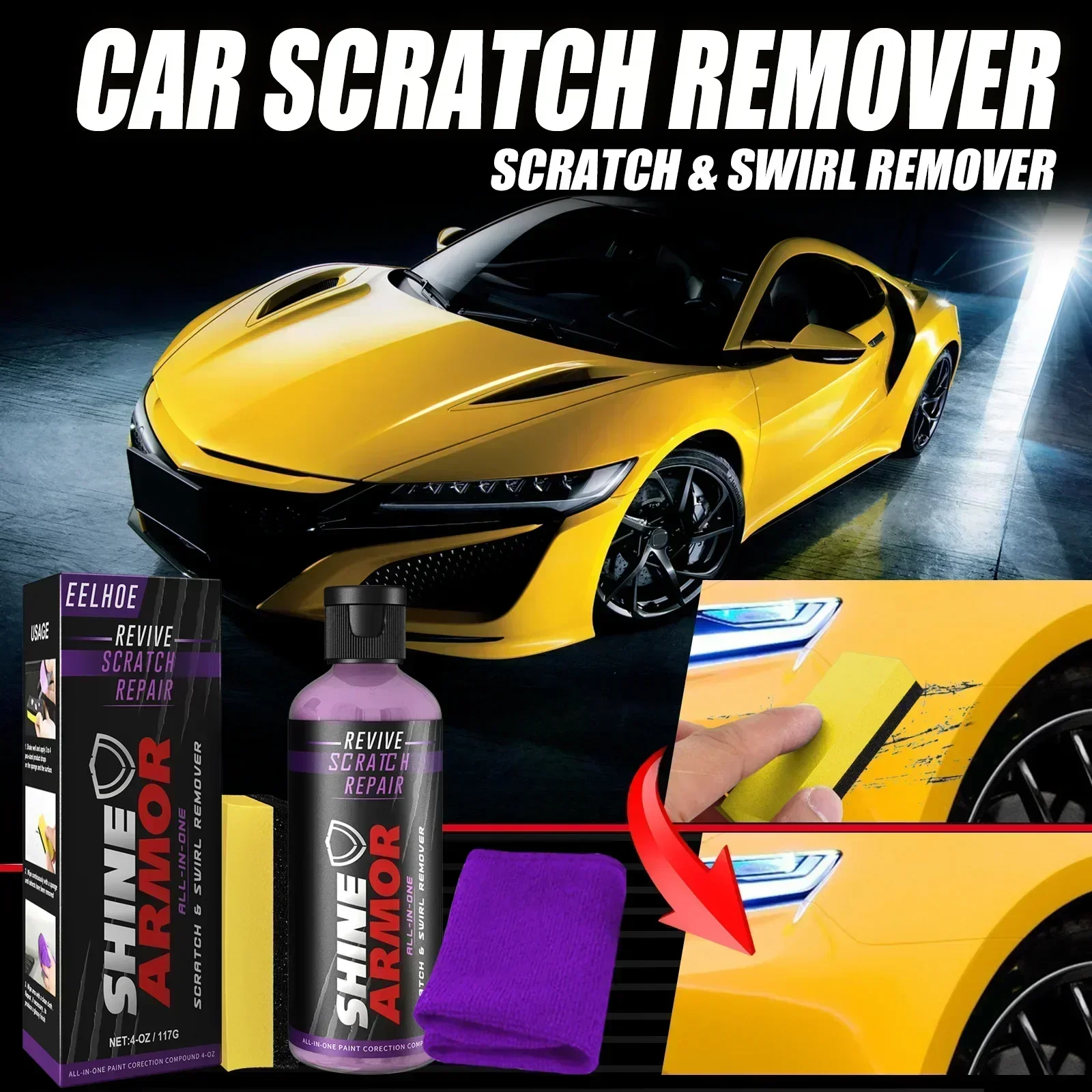 Car Ceramic Coating Spray Set 120g Auto Nano Paint Remover Car Spraying Coating Polishing Ceramic Wax Scratch Repair