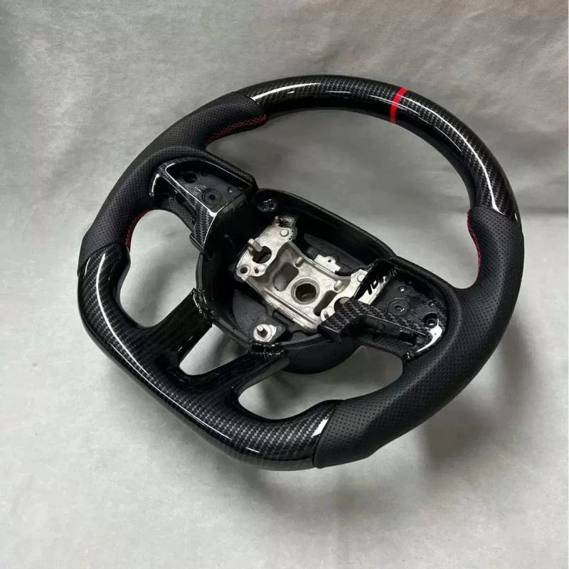 

Custom Build Carbon Fiber Steering Wheel for Series SRT Hellcat Leather Peorated Alcantara Option