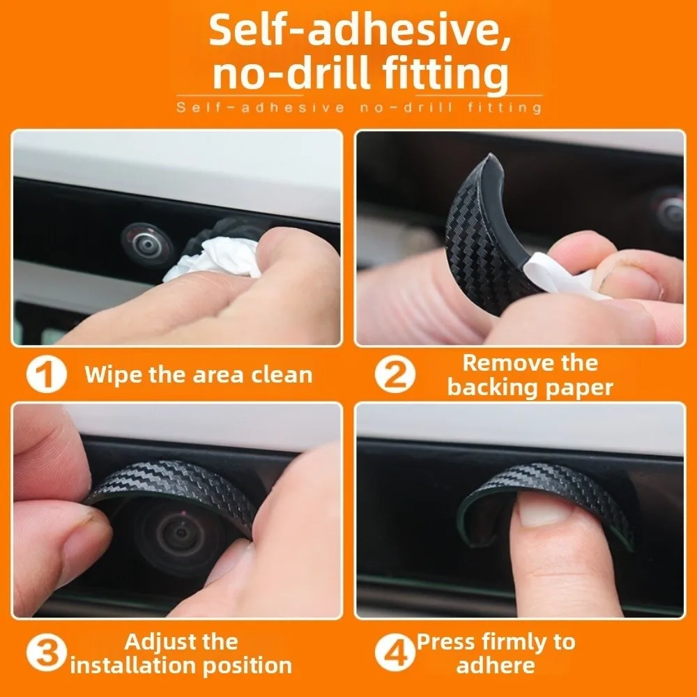 360° Car Reversing Camera Rain Cover Waterproof Universal Car Camera Rain Shield Silicone Self-adhesive Car Dashcam Rain Guard