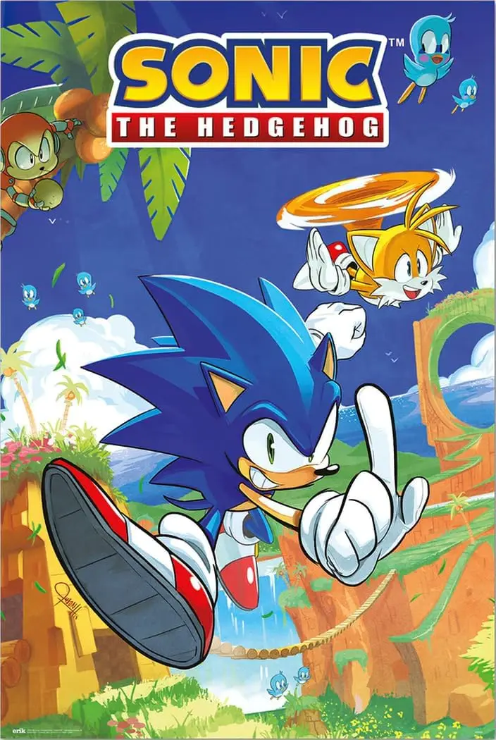 - Gaming Poster (Sonic & Tails)TIN SIGN-aluminum
