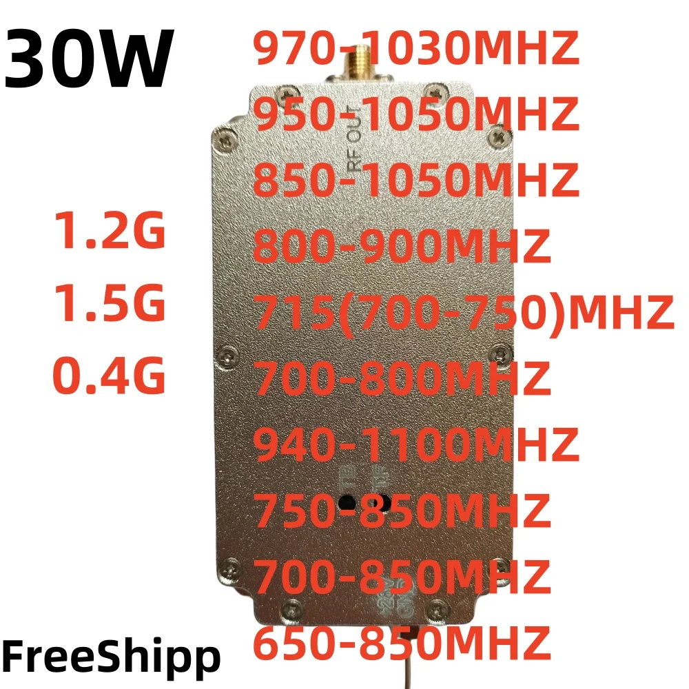 30W 970-1030MHZ 950-1050MHZ800-900MHZ 715MHZ 940-1100MHZ 700-850MHZ 650-850MHZ POWERAMPLIFIER NOISE GENERATOR Modul