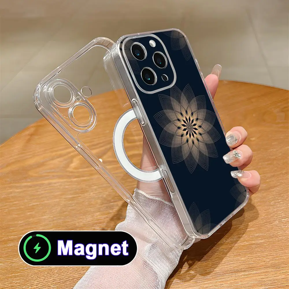 

Holy Buddha Phone Case for iPhone 17 16 15 14 13 12 11 Air Pro Max Plus Mini Soft TPU Clear Magnet Cover