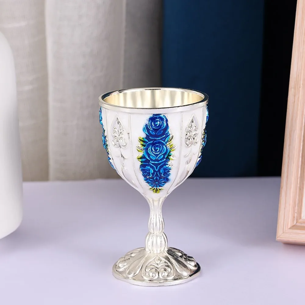 New Retro Wine Glasses Metal Spirit Vodka Champagne Glasses Drinkware European Style Dinnerware Goblet Bar Home Decor