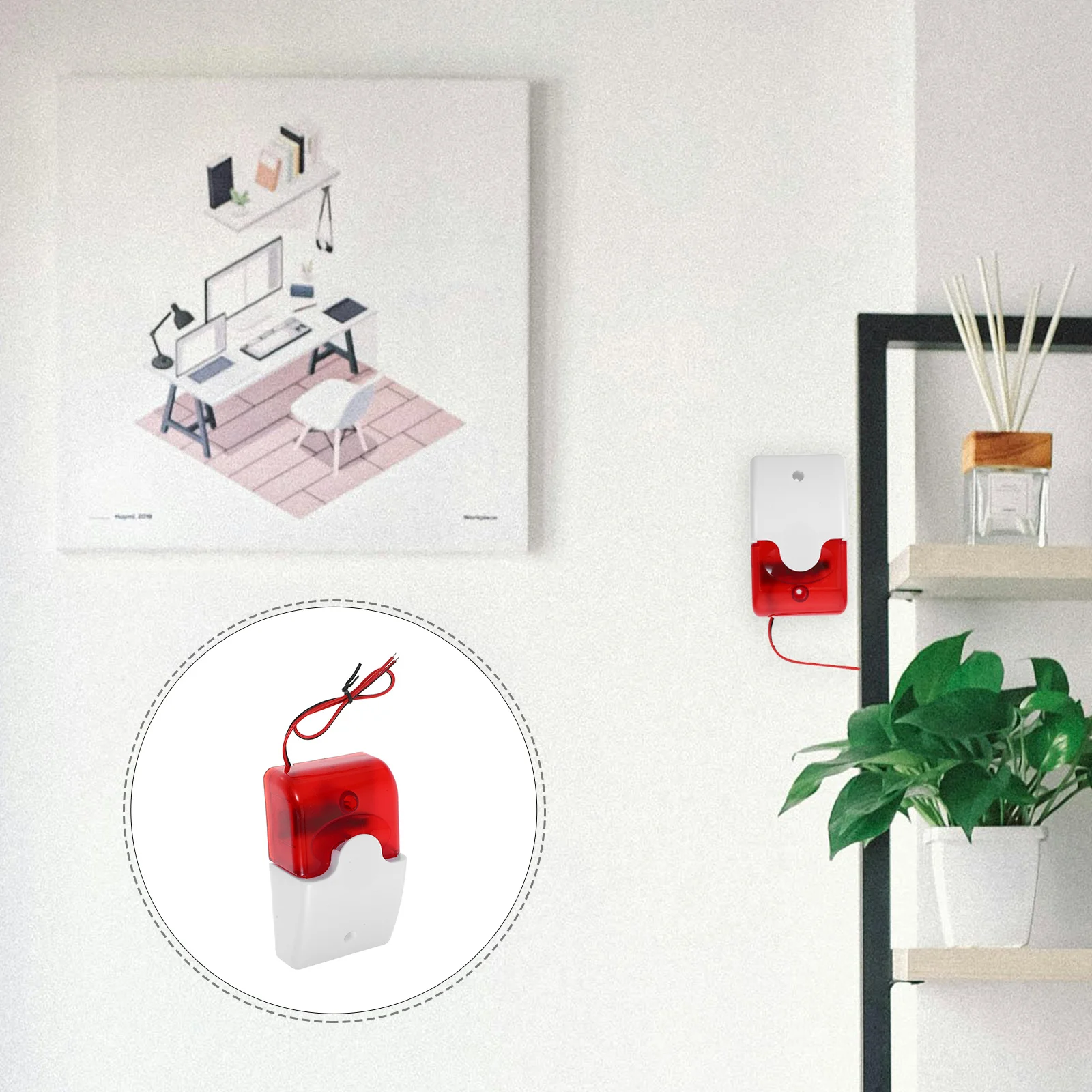 Пожарная домашняя сигнализация Офисная квартира Сигнализация с питанием от дыма Устройство пожарной безопасности