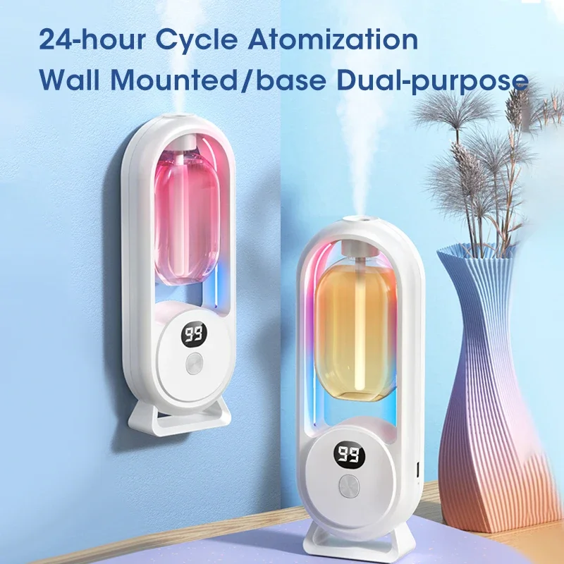 Machine d'aromathérapie intelligente USB, désodorisant électrique, supporter ficateur d'air, pulvérisateur automatique, diffuseur d'huiles essentielles et de parfum, toilettes à domicile, 50ml