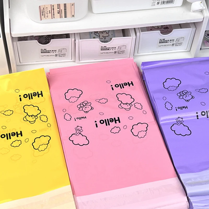 10Pcs Colorful Bear Courier Envelope Packaging Bags Pink Waterproof Self Adhesive Seal Pouch Shipping Mailing Bag Transport Bag