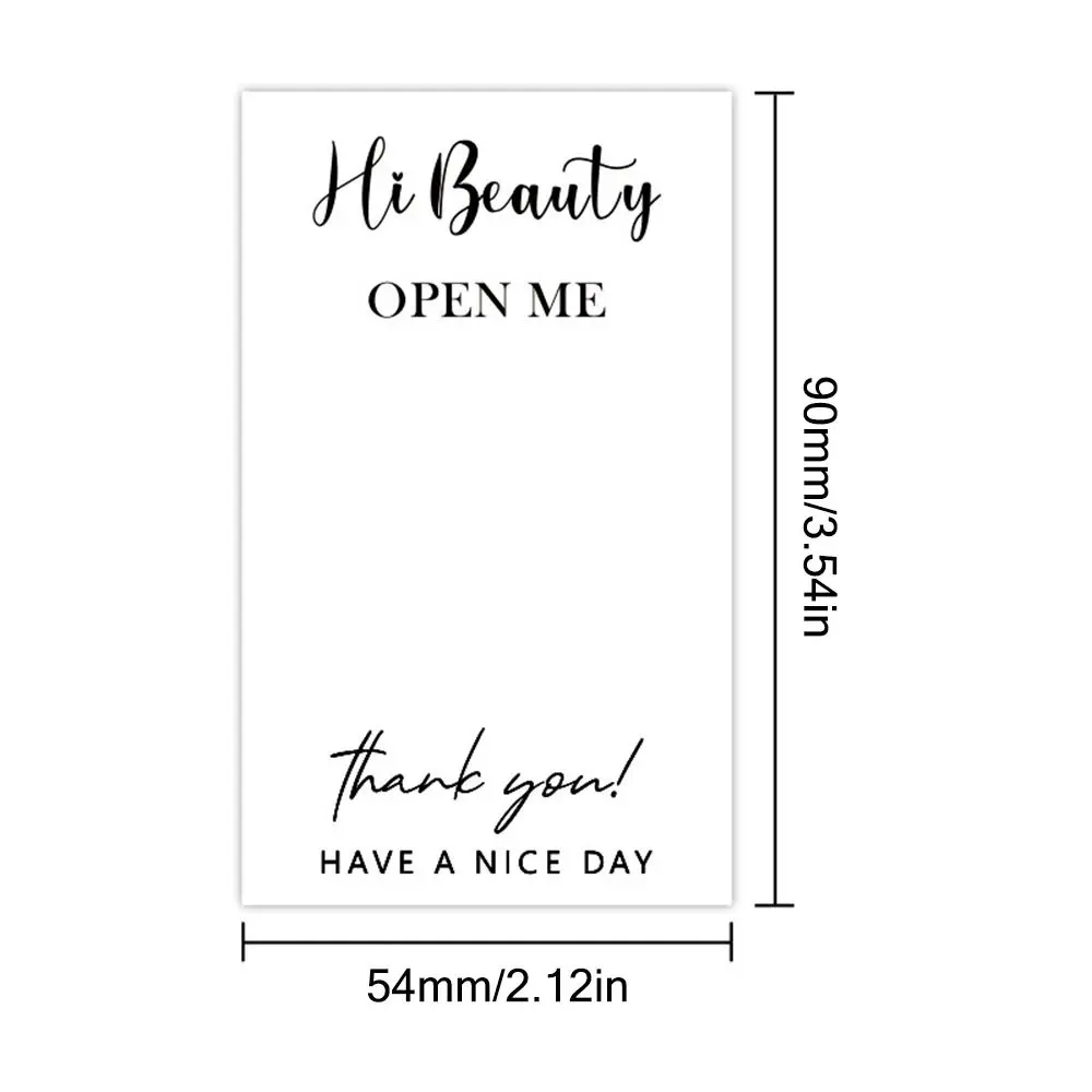 50PCS White Thank You for Your Order Stickers 5.4*9cm Commodity Packaging Open Me Tags Gift Wrapping Wedding Favors