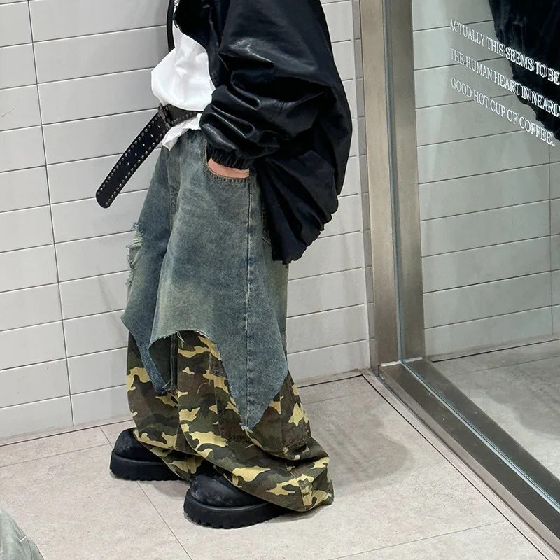 

Осень 2023, новые толстые и свободные камуфляжные ковбойские спецодежда, брюки для детей