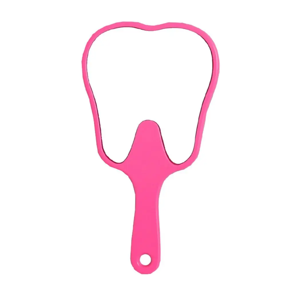 Plastic Tooth-shaped Mirror High-definition Lightweight Handheld Sector Mirror Mini Portable Makeup Mirror Home Decor