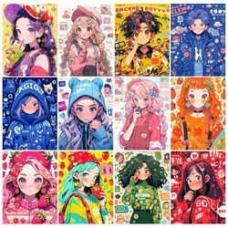 5D DIY Diamond Painting Cartoon Cute Fruit Girl Diamond Embroidery Full Round/Square Mosaic Set Art Home Decor Handmade Gift New