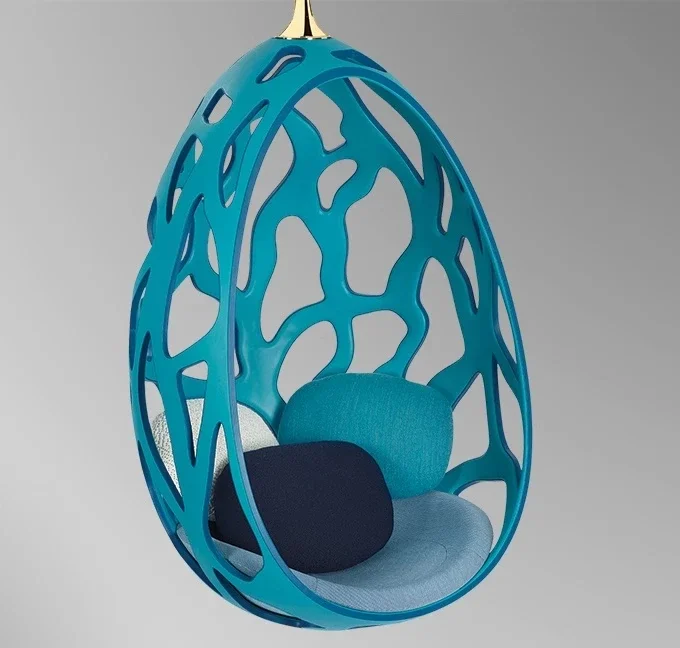 Silkworm-style bird's nest hanging basket Nordic modern minimalist designer high-end fashion single chair leisure chair