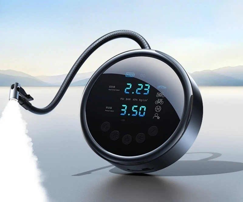 

Car-mounted air pump for automobiles, electric air pump with tire pressure measurement, portable coupe bicycle