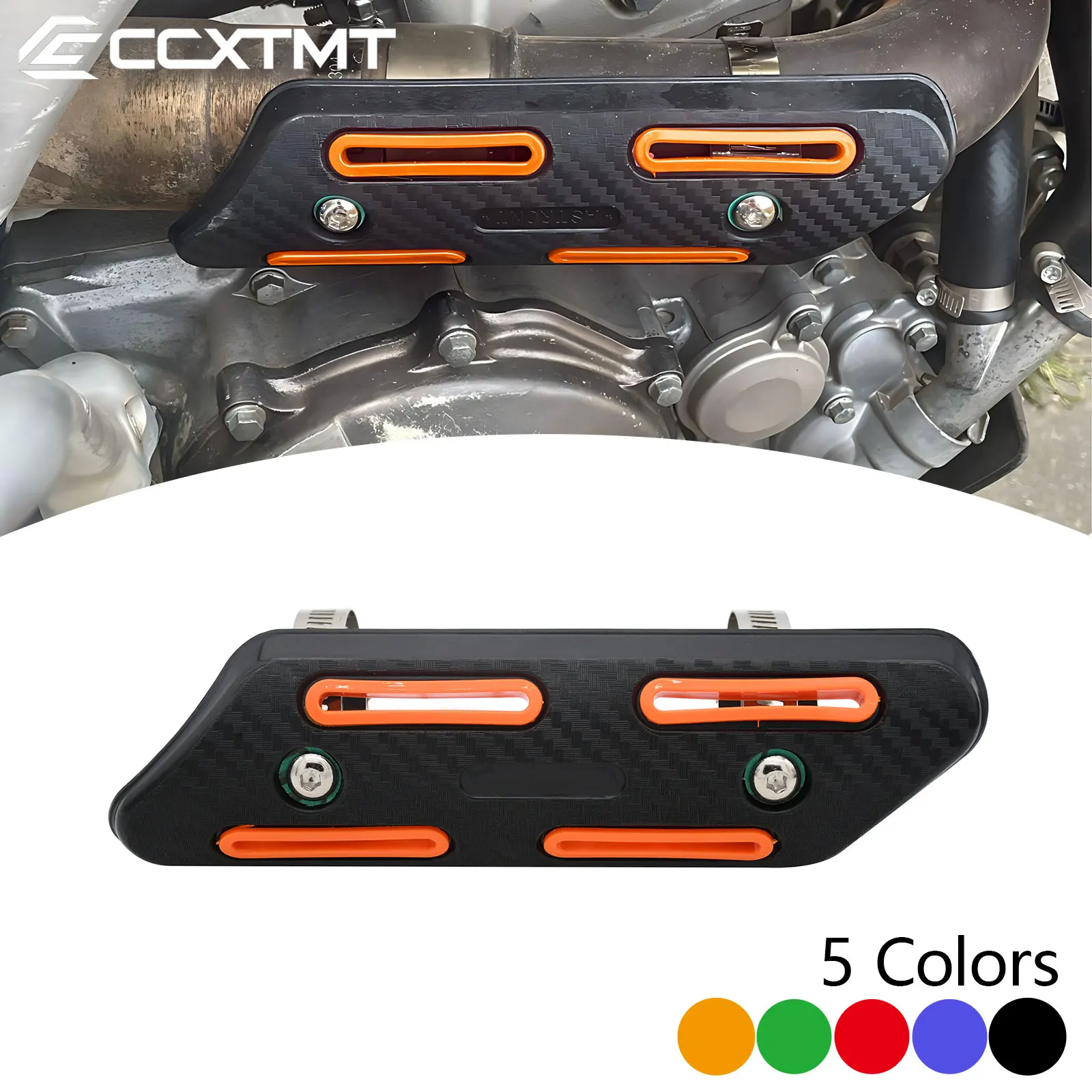 Protetor de proteção térmica para escapamento de motocicleta, para honda crf450 crf450x crf250 crf250x crf450r crf250r ktm yamaha kawasaki suzuki beta