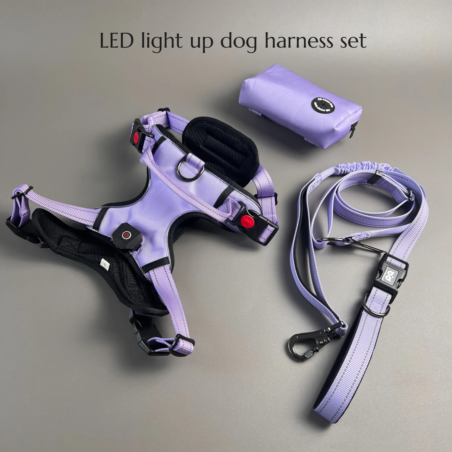 

LED Dog Harness with Handle - 6 hours long battery life, waterproof Oxford cloth, stylish dog walking for medium and large dogs