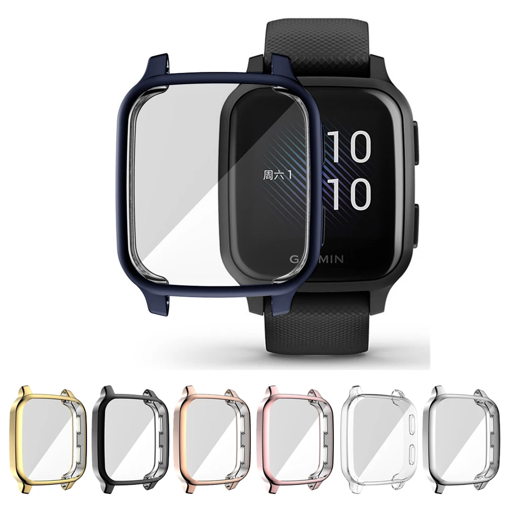 حافظة حماية ناعمة من البولي يوريثان الحراري لهاتف Garmin Venu SQ Music/SQ 2 غطاء موسيقي غطاء حماية ممتص للصدمات لهاتف Garmin Venu SQ/SQ 2