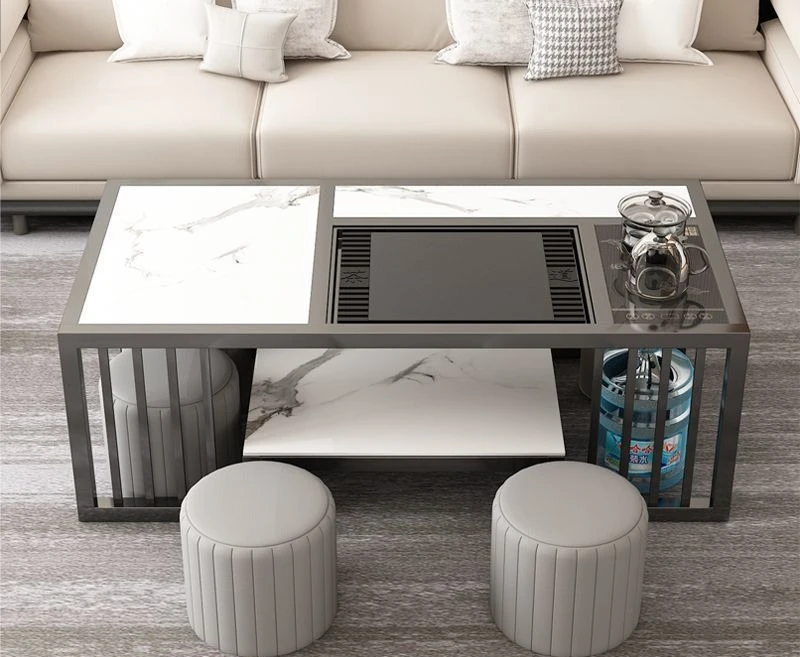 

Простой современный чайный столик и стулья из шифера